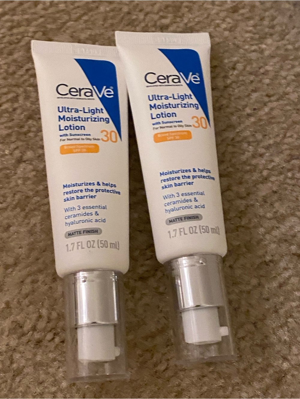 (2) CeraVe Ultra-Light Moisturizing Lotion with SPF 30 - 1.7oz